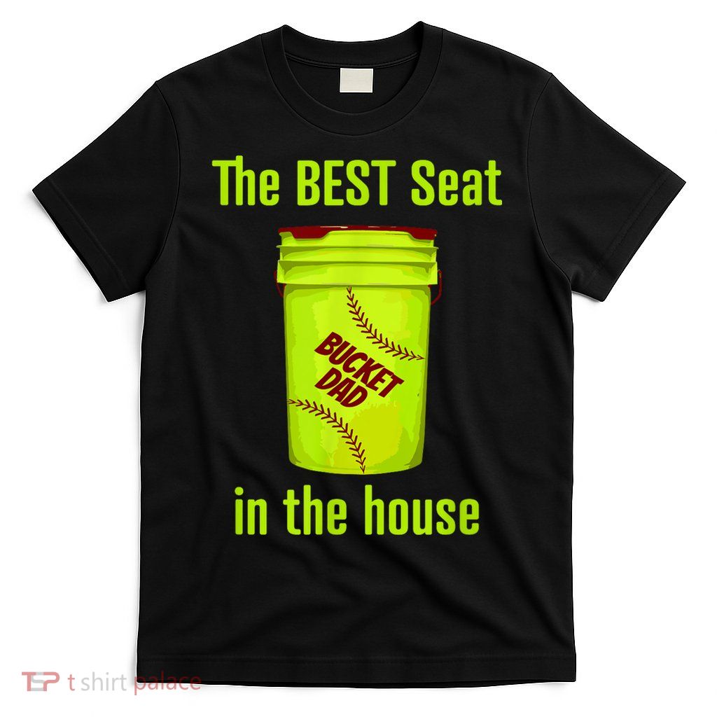 Softball Dad Best Seat In The House Pitcher Catcher T-Shirt