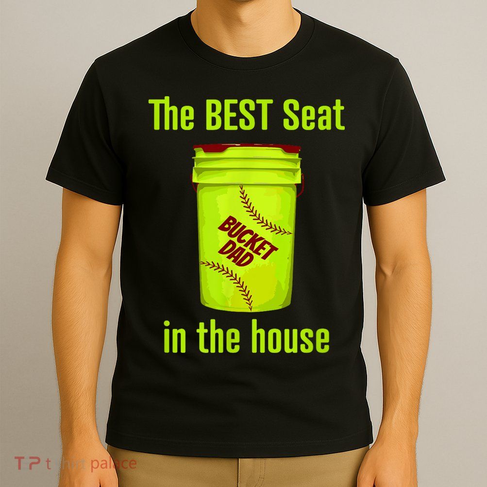 Softball Dad Best Seat In The House Pitcher Catcher T-Shirt