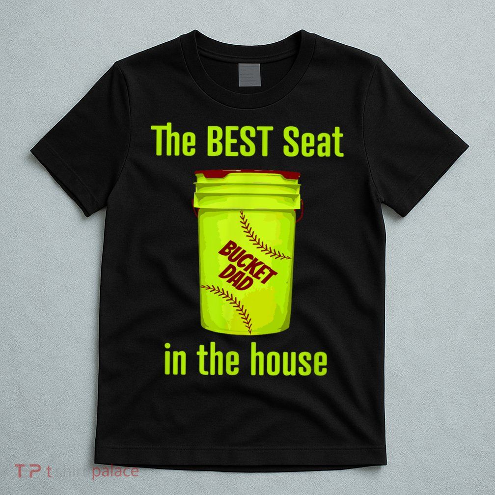 Softball Dad Best Seat In The House Pitcher Catcher T-Shirt