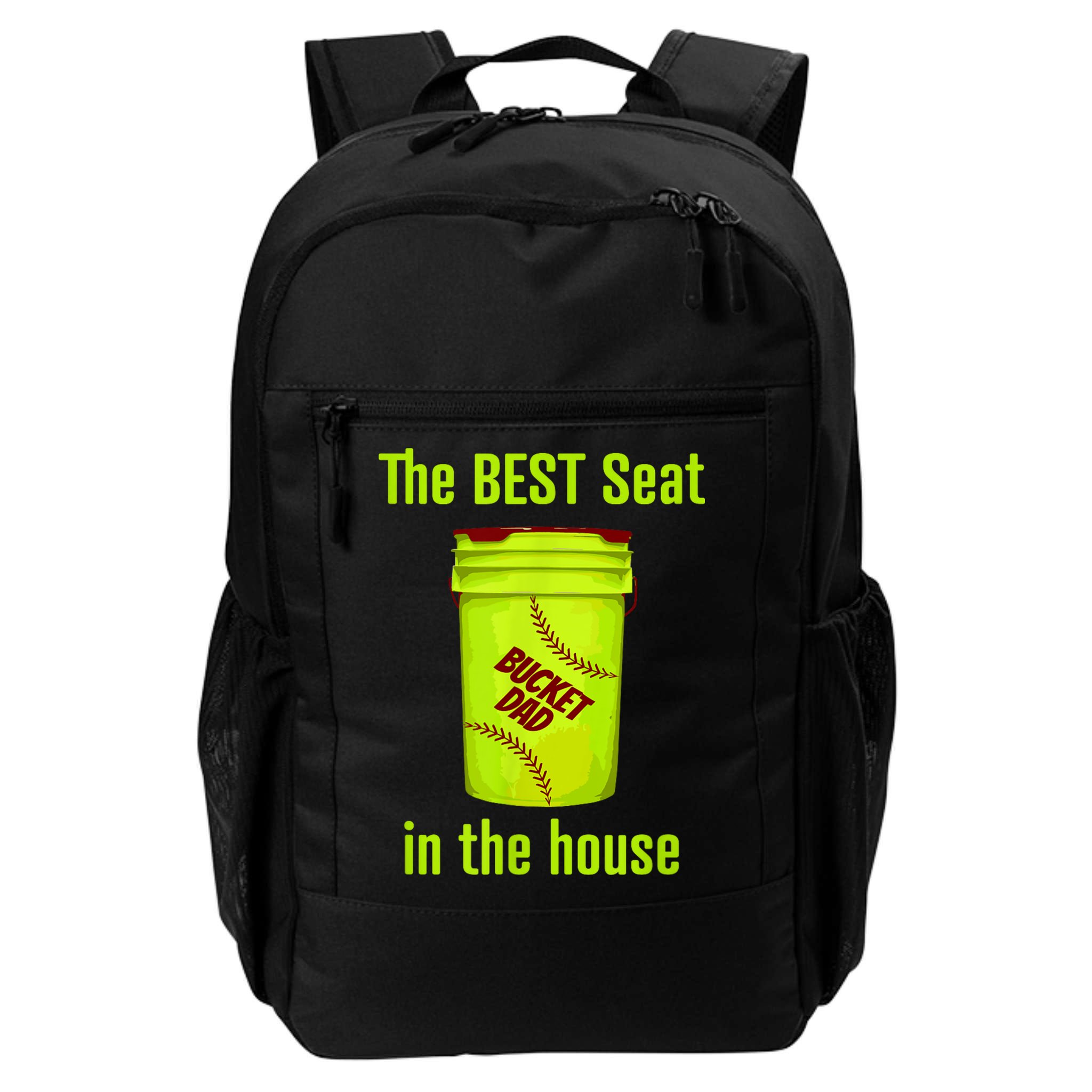 Softball Dad Best Seat In The House Pitcher Catcher Backpack