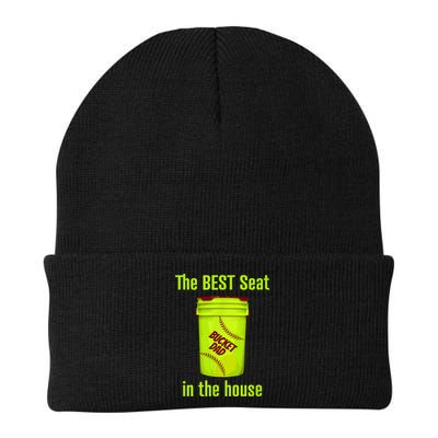Softball Dad Best Seat In The House Pitcher Catcher Beanie