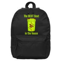 Softball Dad Best Seat In The House Pitcher Catcher 16 in Basic Backpack