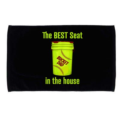 Softball Dad Best Seat In The House Pitcher Catcher Microfiber Hand Towel