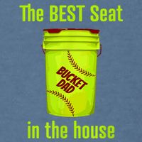 Softball Dad Best Seat In The House Pitcher Catcher Garment-Dyed Sweatshirt