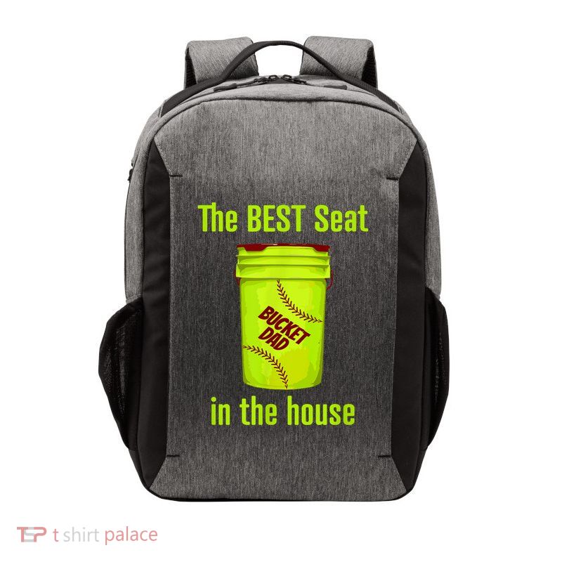 Softball Dad Best Seat In The House Pitcher Catcher Vector Backpack