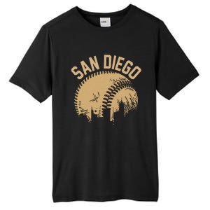 San Diego Baseball Skyline California Player Coach Fan Tall Fusion ChromaSoft Performance T-Shirt