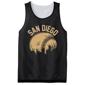 San Diego Baseball Skyline California Player Coach Fan Mesh Reversible Basketball Jersey Tank