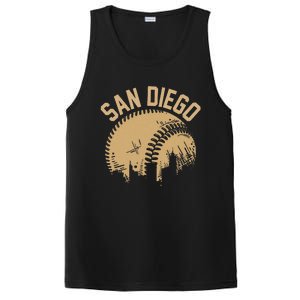 San Diego Baseball Skyline California Player Coach Fan PosiCharge Competitor Tank