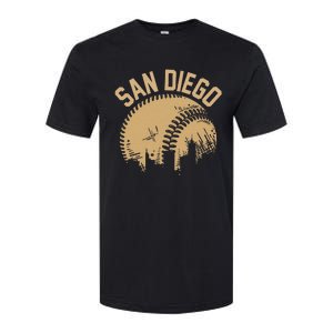 San Diego Baseball Skyline California Player Coach Fan Softstyle CVC T-Shirt