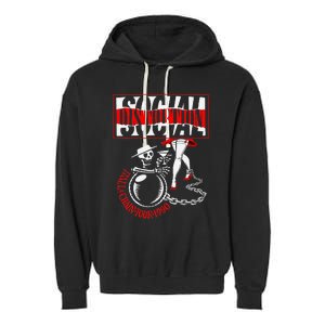 Social Distortion Ball And Chain Garment-Dyed Fleece Hoodie