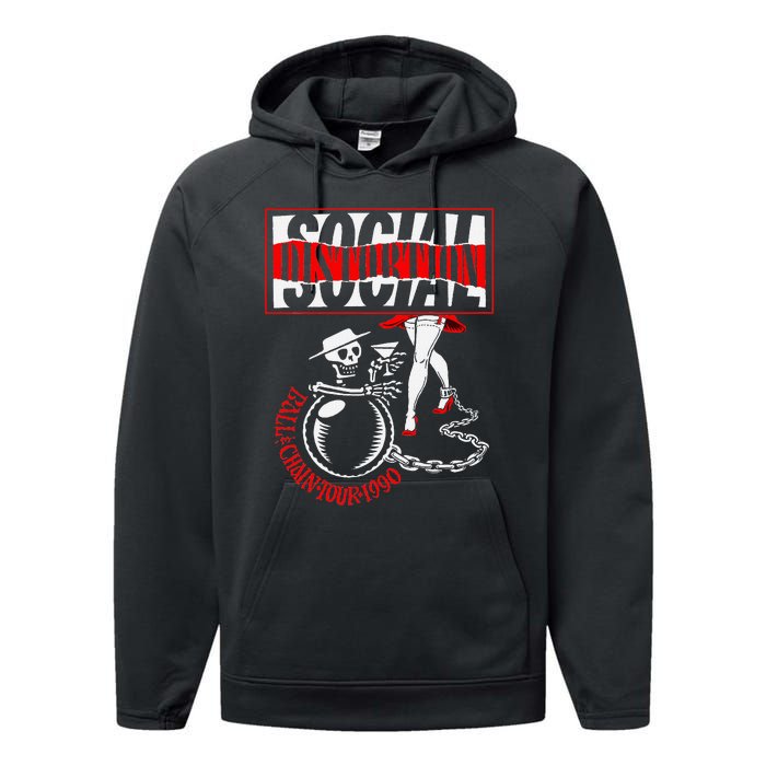 Social Distortion Ball And Chain Performance Fleece Hoodie