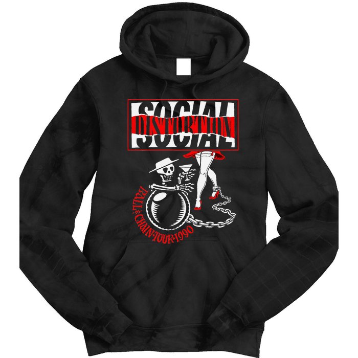 Social Distortion Ball And Chain Tie Dye Hoodie