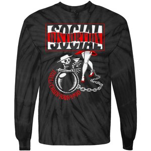 Social Distortion Ball And Chain Tie-Dye Long Sleeve Shirt