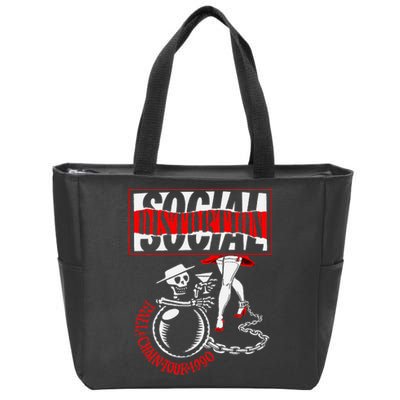 Social Distortion Ball And Chain Zip Tote Bag