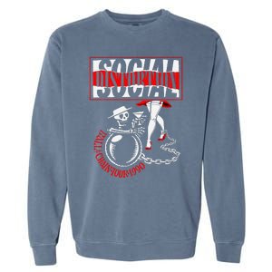 Social Distortion Ball And Chain Garment-Dyed Sweatshirt