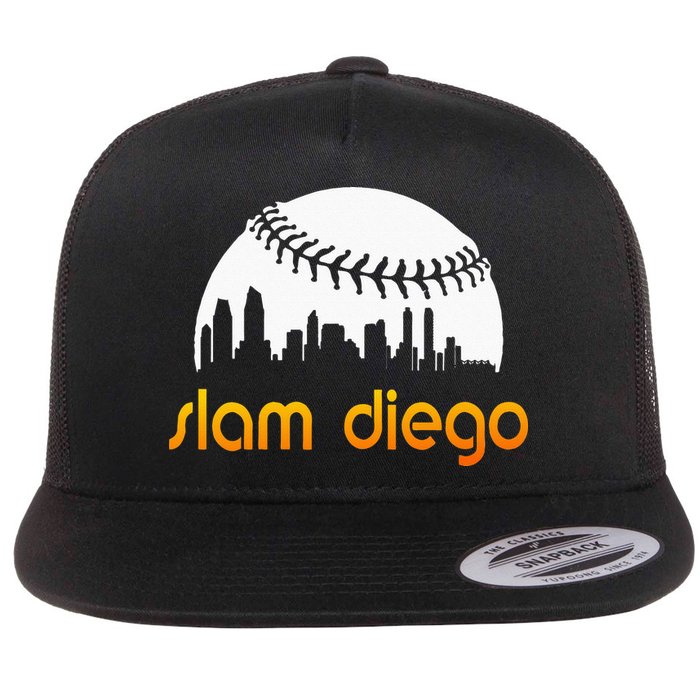 Slam Diego Baseball Fan Flat Bill Trucker Hat