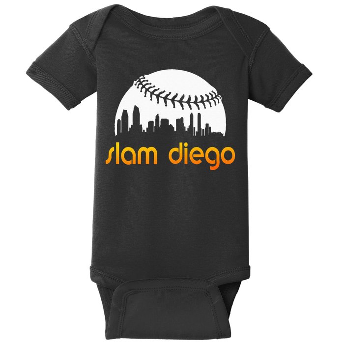 Slam Diego Baseball Fan Baby Bodysuit