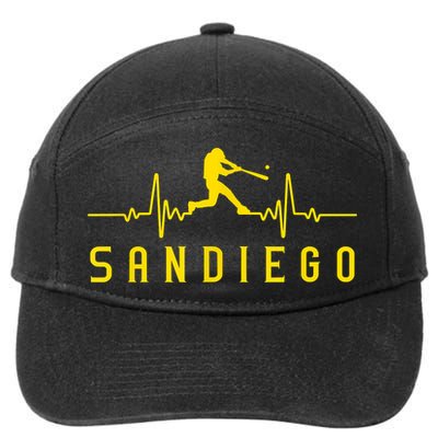 San Diego Baseball Heartbeat SD 7-Panel Snapback Hat