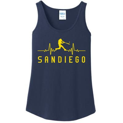 San Diego Baseball Heartbeat SD Ladies Essential Tank