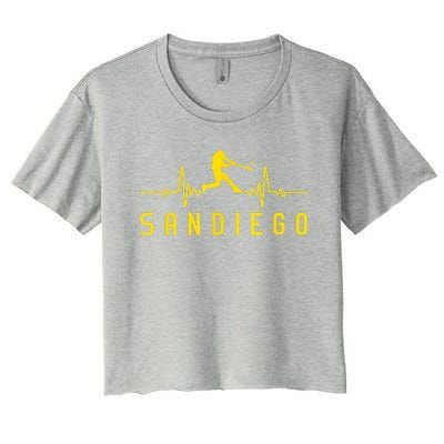 San Diego Baseball Heartbeat SD Women's Crop Top Tee