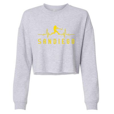 San Diego Baseball Heartbeat SD Cropped Pullover Crew