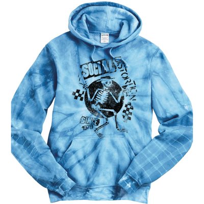 Social Distortion Black Spray Skelly Tie Dye Hoodie