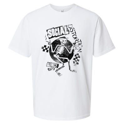 Social Distortion Black Spray Skelly Sueded Cloud Jersey T-Shirt