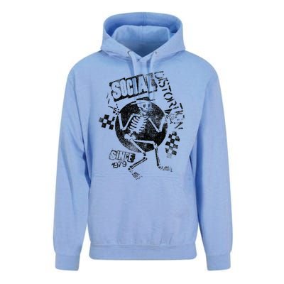 Social Distortion Black Spray Skelly Unisex Surf Hoodie