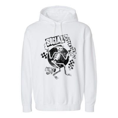 Social Distortion Black Spray Skelly Garment-Dyed Fleece Hoodie