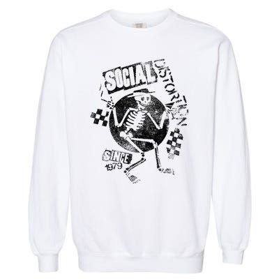 Social Distortion Black Spray Skelly Garment-Dyed Sweatshirt