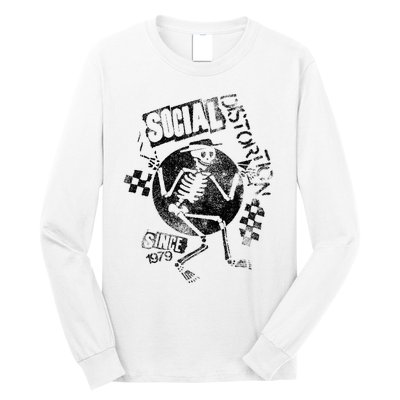 Social Distortion Black Spray Skelly Long Sleeve Shirt