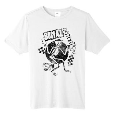 Social Distortion Black Spray Skelly Tall Fusion ChromaSoft Performance T-Shirt