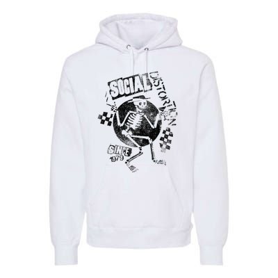 Social Distortion Black Spray Skelly Premium Hoodie