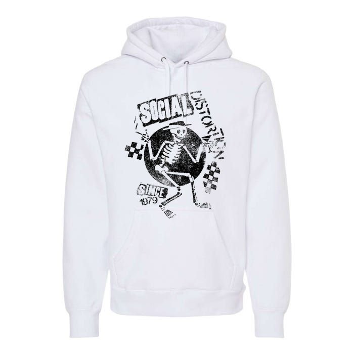 Social Distortion Black Spray Skelly Premium Hoodie