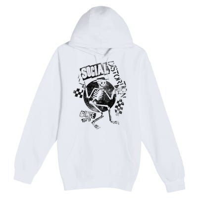 Social Distortion Black Spray Skelly Premium Pullover Hoodie