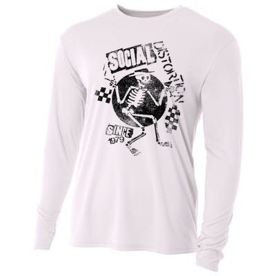 Social Distortion Black Spray Skelly Cooling Performance Long Sleeve Crew