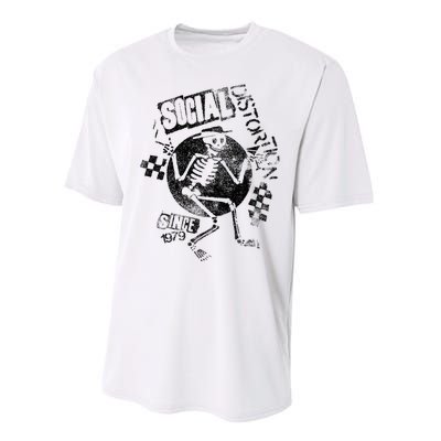 Social Distortion Black Spray Skelly Performance Sprint T-Shirt