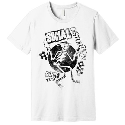 Social Distortion Black Spray Skelly Premium T-Shirt