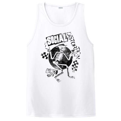 Social Distortion Black Spray Skelly PosiCharge Competitor Tank