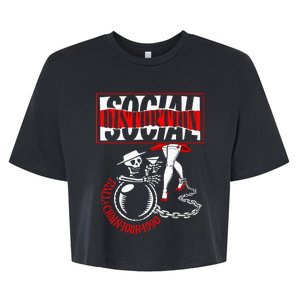 Social Distortion Ball And Chain Bella+Canvas Jersey Crop Tee