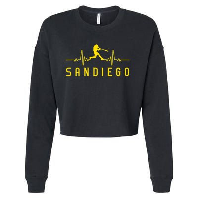 San Diego Baseball Heartbeat SD Cropped Pullover Crew