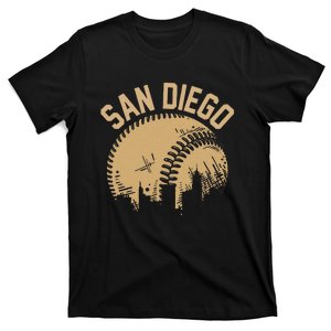 San Diego Baseball Skyline California Player Coach Fan T-Shirt