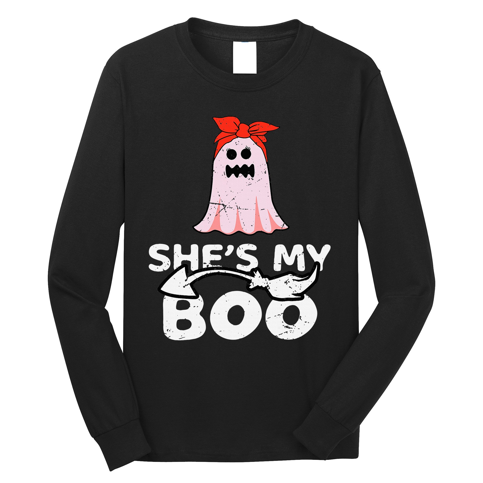 Spooky Duo Bootiful Couples Halloween Costume Long Sleeve Shirt