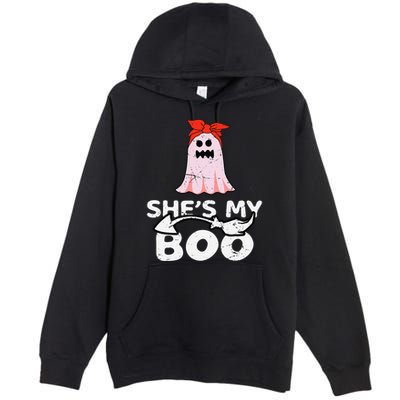 Spooky Duo Bootiful Couples Halloween Costume Premium Pullover Hoodie