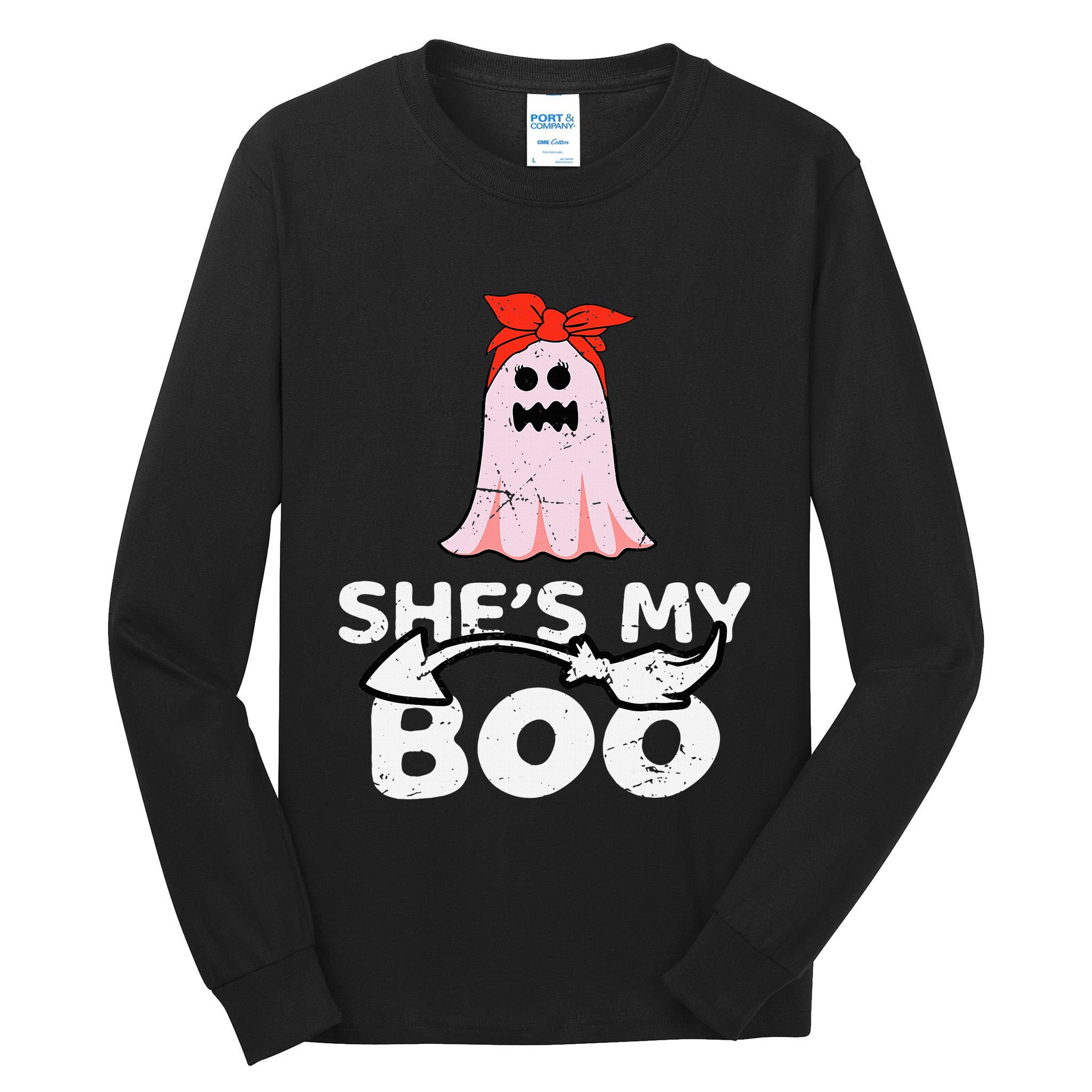 Spooky Duo Bootiful Couples Halloween Costume Tall Long Sleeve T-Shirt