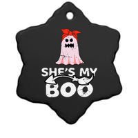 Spooky Duo Bootiful Couples Halloween Costume Ceramic Star Ornament