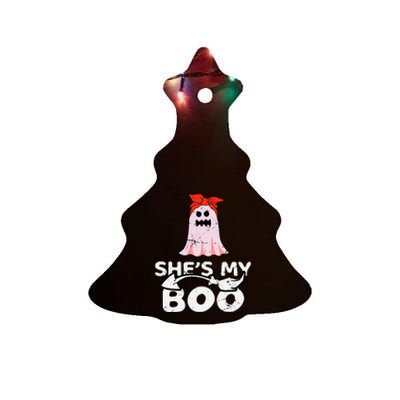 Spooky Duo Bootiful Couples Halloween Costume Ceramic Tree Ornament