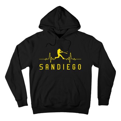 San Diego Baseball Heartbeat Sd Hoodie