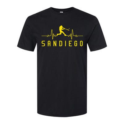 San Diego Baseball Heartbeat Sd Softstyle CVC T-Shirt