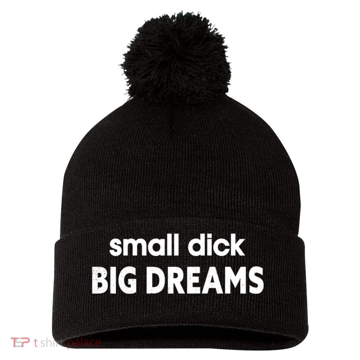 Small Dick Big Dreams Pom Pom 12in Knit Beanie